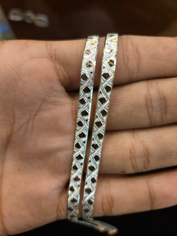 Silver Anklet with beautiful gold design