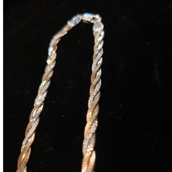Gold & Silver Tone Braided Rope Chain