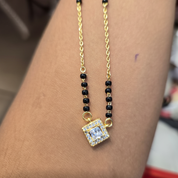 92.5 Silver Handmade Mangalsutra with Gold Plating