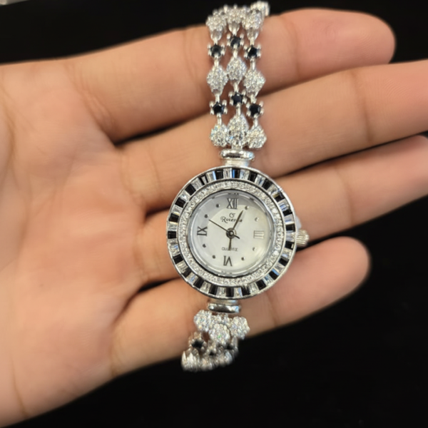 Stunning Crystal-Studded Bracelet Watch